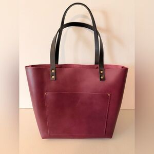Portland Leather Goods Lollipop large classic tote with blandles BNNU